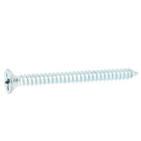 Vis Tôle Tête Fraisée Phillips Acier Zingué Blanc DIN 7982