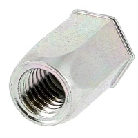 Écrou Noyé RIVKLE® en Acier Zingué à Fût Hexagonal Ouvert, Cote de Perçage Poucique (Tête Fine)