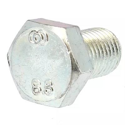 Vis à Tête Hexagonale Acier 8.8 Zingué Blanc Pas 125 Filetage Total DIN 961