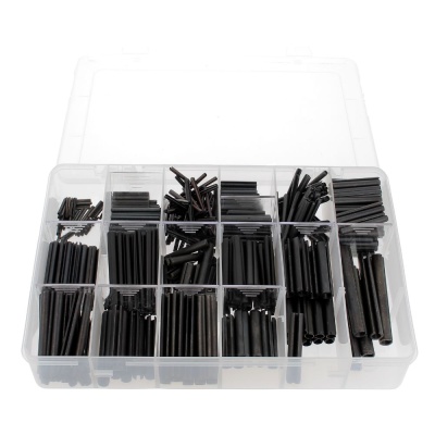 Coffret D'Assortiment de Goupilles Elastiques Fendues Acier Noir Din 1481